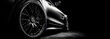 © chaiwat - close up of side sports car wheel with alloy rim against dark background highlighting luxury automotive design power speed performance concept perfect for vehicle advertising or engineering showcase