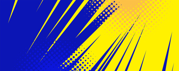 Wall Mural - abstract vector background with colorful halftone dots and modern line pattern design