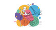 © Lentera - Mechanic repairing car engine with wrench outline style