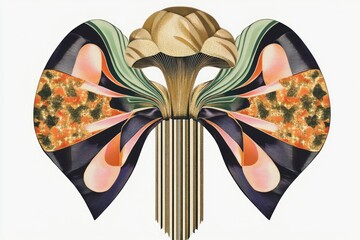 Wall Mural - Ribbon art illustration pattern.