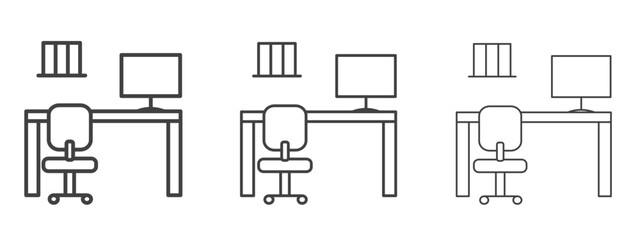 Study table icon design, suitable for web, infographics, interface and apps.