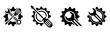 © fajarcome - Set of repair service tools, gears, wrench and screwdriver icon vector illustration on white background. For mechanics and repairs.