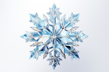 Canvas Print - snowflake crystal white background celebration.