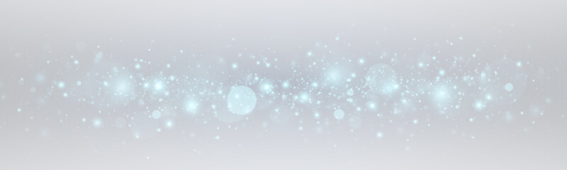 Wall Mural - Blue particle glistering flash on background with sparkling shine. Bright stardust glow with magic movement and fantasy celebration effect.