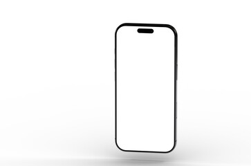 High-quality image of a modern smartphone with a blank screen, perfect for app presentations or website designs.