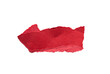 © Manuela - Fragmento de papel rojo rasgado con borde irregular sobre fondo aislado