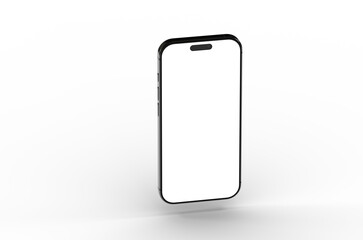 High-quality photo of a modern smartphone with a blank screen, perfect for app presentations or website mockups.