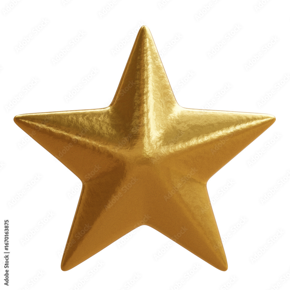 Golden star isolated on white transparent. Christmas tree decoration ...