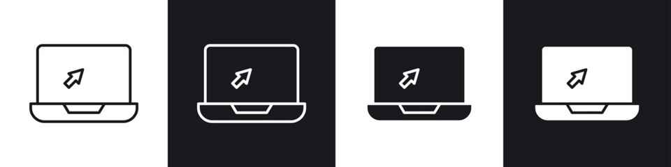 Laptop icons graphic vectors