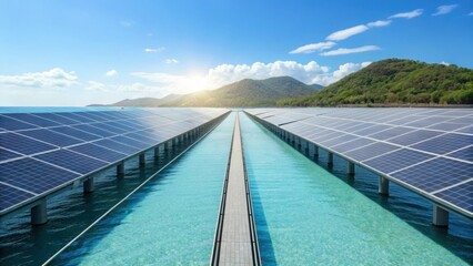 Integrated Solar Panel Array for Desalination System in Ocean Environment