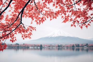 Wall Mural - japanese autumn season mountain outdoors nature.