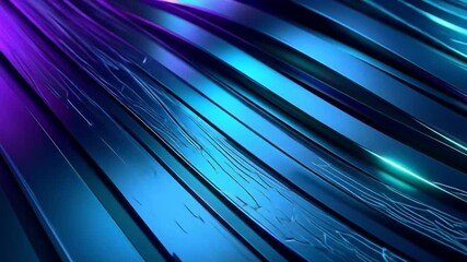 Abstract Metallic Waves: Blue and Purple Gradient Background