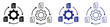 © Solayman - Project Documentation icon set. document setting with gear icon. standard operating procedure icon. process documentation icon. vector illustration and transparent PNG.
