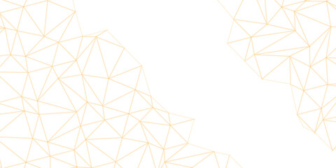 Wall Mural - Abstract of simple golden line triangle pattern geometric background .white background creative and geometric shape with white luxury pattern gold and white geometric background with low poly triangle