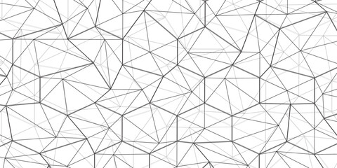 Wall Mural - Abstract of simple gray line triangle pattern geometric background .white background creative and geometric shape with white luxury pattern .Gray and white geometric background with low poly triangle