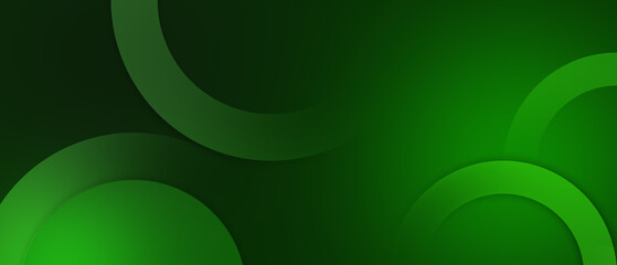 Wall Mural - Abstract green gradient geometric shapes background illustration