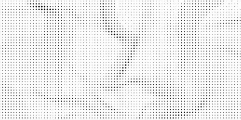 Flowing dots particles wave pattern halftone gradient curve shape isolated on white background
