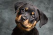 © Oleksandr - Dog Tilted Head. Cute Rottweiler Puppy Pet with Precious Expression