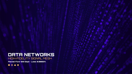 Data networks with high-fidelity signal mesh background. Modern digital communication technology concept for internet.