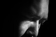 © FeriFerdinan - Close Up Male Face in Black and White Shadow