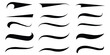 © VectorGrid - Swash and swooshes tails icon, Typography font curve tail, Text swooshes collection, Calligraphic swoosh tail set, Texting letters tail for lettering or baseball club