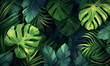 © Semuda art  - Tropical Leaf Illustration with Green Lush Foliage