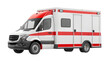 © ARIFUZZAMAN - Modern White and Red Ambulance Van on Black Background