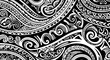 © dwi - Intricate black and white tribal pattern design with Polynesian inspiration