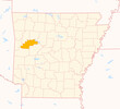 © TipTopMap - Map of the County Logan (Arkansas, US) showing the Federal State with the highlighted County