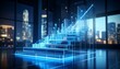 © expojad - Digital growth chart in a modern office with city view