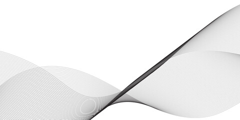 Wall Mural - abstract wave line business background. thin line wavy abstract vector background. curve wave seamle