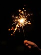 © Anat art - Sparking Joy During a Festive Celebration With a Hand-Held Sparkler in a Dark Setting
