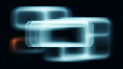 Wall Mural - Glowing rectangles create a futuristic and technological background design