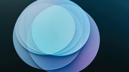 Wall Mural - Glowing blue and purple rings in motion blur, creating a dynamic circle pattern against dark background.