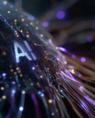 Canvas Print - ai convergence: a visually captivating depiction of artificial intelligence, showcasing a fusion of 