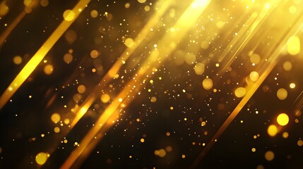 Wall Mural - gold glitter and diagonal lines on a dark background.