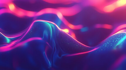 Wall Mural - abstract, vibrant design with fluid, glowing shapes.