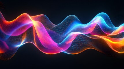 Wall Mural - abstract dynamic colorful wave design.