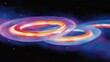 © Trisna - Abstract depiction of colorful rings in a cosmic setting, suggesting movement and energy.