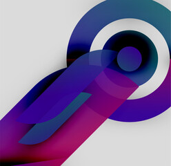 Wall Mural - abstract composition. overlapping colorful circles create dynamic visual effect. gradient shades, mo