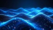 © Strabiliante - Abstract Blue Digital Wave Pattern on Dark Background for Technology and Data Visualization