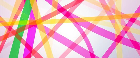 Wall Mural - Intersecting, vibrant, multicolored lines forming an abstract background,  crossing,  backdrop