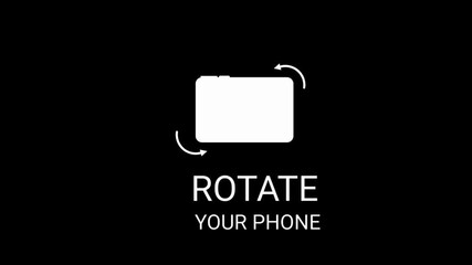 mobile phone screen rotate arrow icon animation, rotate 
your phone, 4k transparent background,