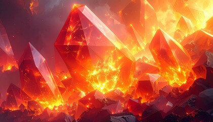 Wall Mural - Red and orange flames and smoke on a dark background