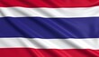 © Haven - Thailand national flag with five horizontal stripes—red, white, blue (double width), white, and red—symbolizing nation, religion, and people.