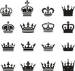 © Shakib Islam - Crown Icons Set Collection – Royalty and King Queen Symbols Vector Illustration Isolate on White Background