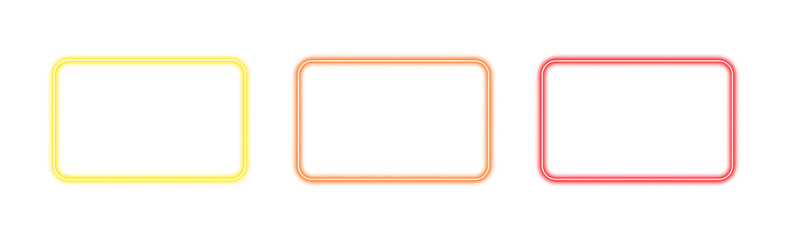 Wall Mural - collection of colorful glowing rectangular frame elements