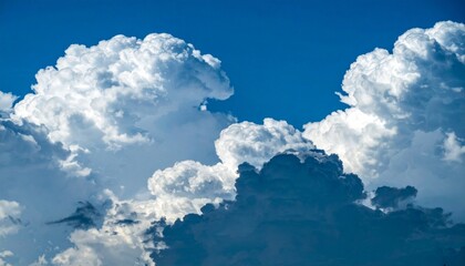 Poster - blue sky with cloud closeup.