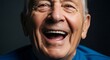 © Muna - Joyful Senior Man's Face, Wide Open Mouth, Expressing Pure Laughter
