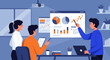 © Dwi - Business meeting with presentation and data analysis.